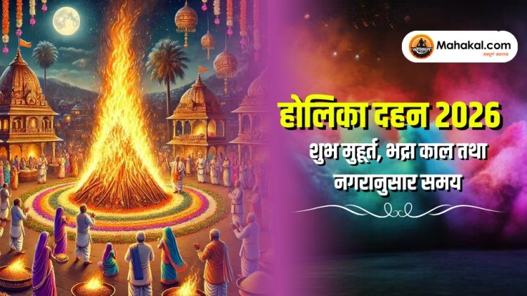 होलिका दहन 2026 शुभ मुहूर्त, भद्रा काल तथा नगरानुसार समय