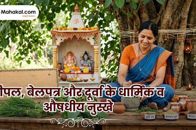 पीपल, बेलपत्र और दूर्वा के धार्मिक व औषधीय नुस्खे