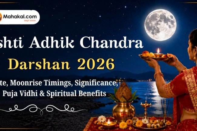 Ishti Adhik Chandra Darshan 2026 : Date, Moonrise Timings, Significance, Puja Vidhi & Spiritual Benefits