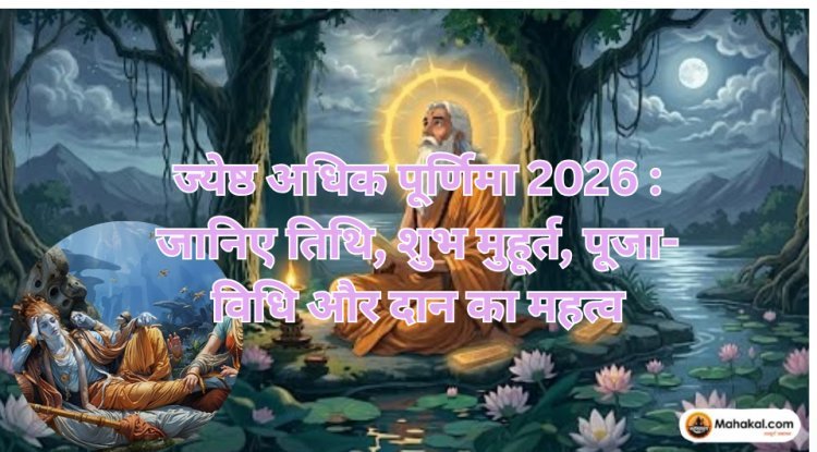 ज्येष्ठ अधिक पूर्णिमा 2026 : जानिए तिथि, शुभ मुहूर्त, पूजा-विधि और दान का महत्व