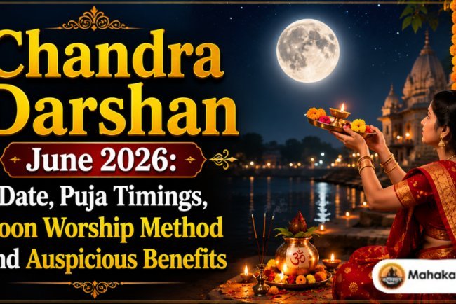 Chandra Darshan June 2026: Date, Puja Timings, Moon Worship Method and Auspicious Benefits