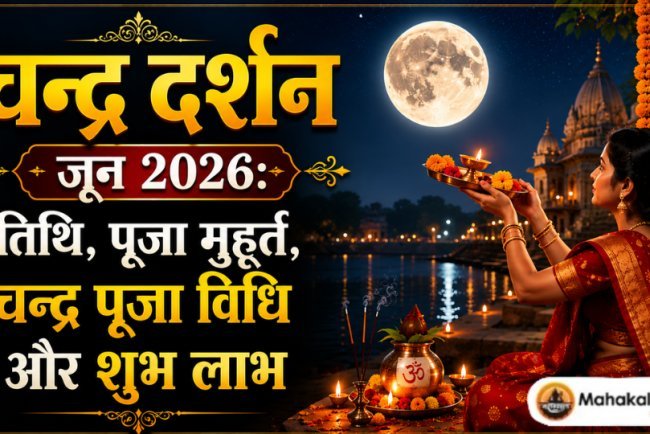 चन्द्र दर्शन जून 2026: तिथि, पूजा मुहूर्त, चन्द्र पूजा विधि और शुभ लाभ