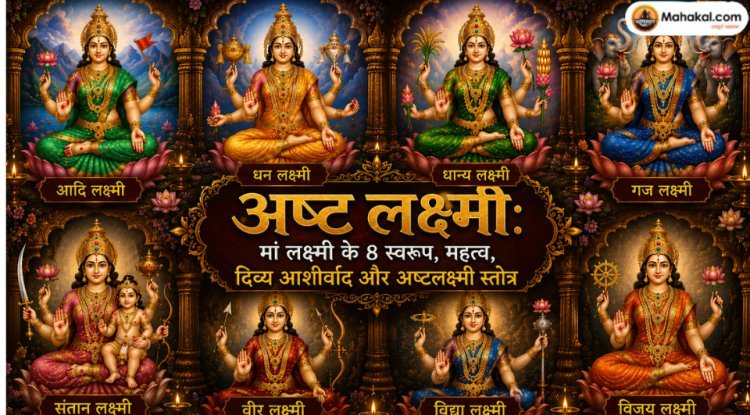 अष्ट लक्ष्मी: मां लक्ष्मी के 8 स्वरूप, महत्व, दिव्य आशीर्वाद और अष्टलक्ष्मी स्तोत्र 