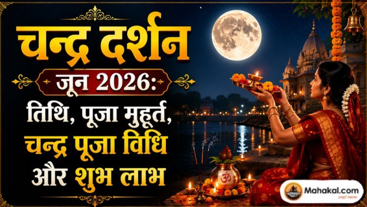 चन्द्र दर्शन जून 2026: तिथि, पूजा मुहूर्त, चन्द्र पूजा विधि और शुभ लाभ