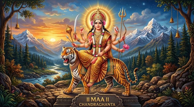 Why Does Maa Chandraghanta Have a Moon on Her Forehead? Know the Amazing Religious Significance of This Divine Form