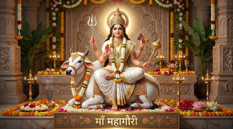 माँ महागौरी को शांति और पवित्रता का स्वरूप क्यों कहा जाता है? जानिए नवरात्रि की अष्टमी का महत्व और पूजा वि