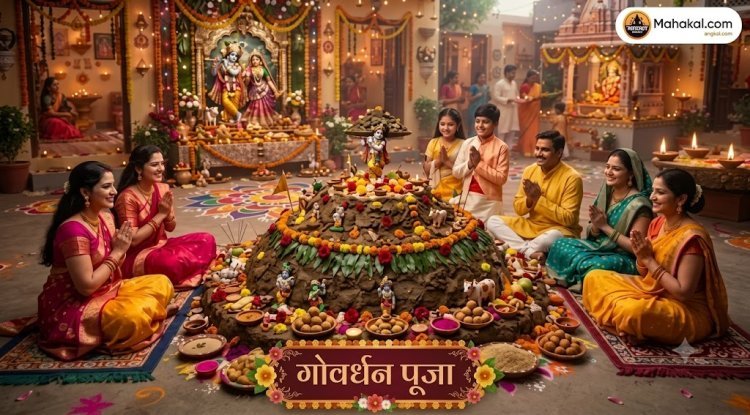 गोवर्धन पूजा क्यों मनाई जाती है? जानिए भगवान श्रीकृष्ण, गोवर्धन पर्वत और अन्नकूट का धार्मिक महत्व